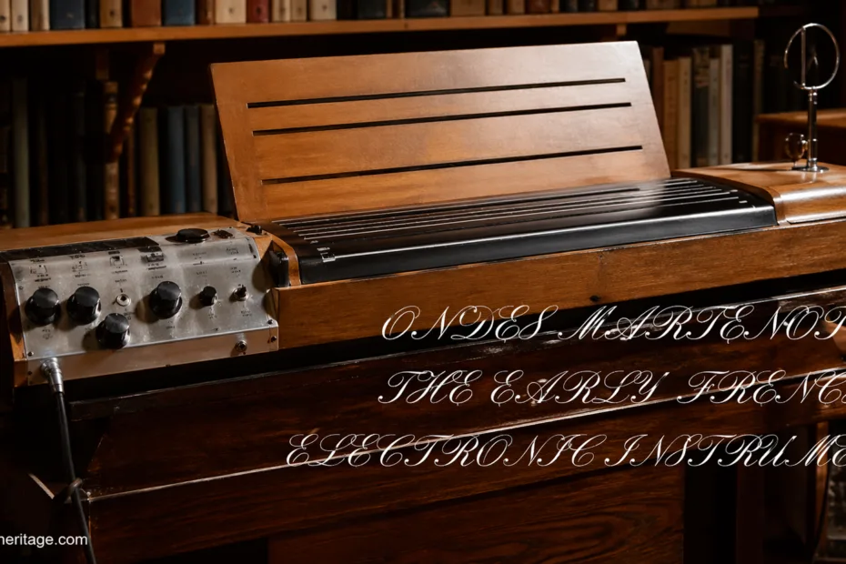 Ondes Martenot instrument with its keyboard and electronics, known for its haunting sounds and unique waveforms.