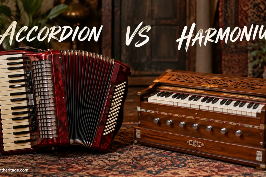 Accordion vs harmonium: a comparison of these two popular musical instruments.